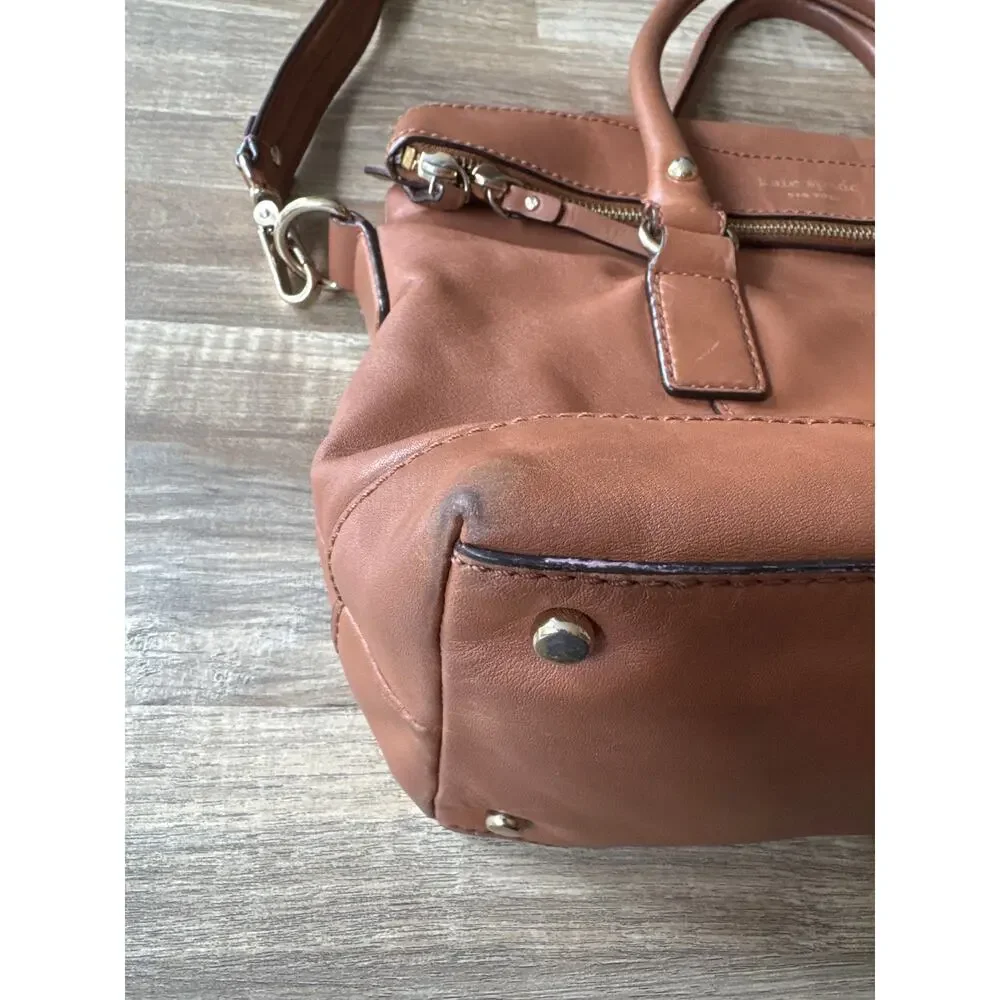 Designer Kate Spade New York Fremont Place Carmen Convertible Bag Brown Preppy